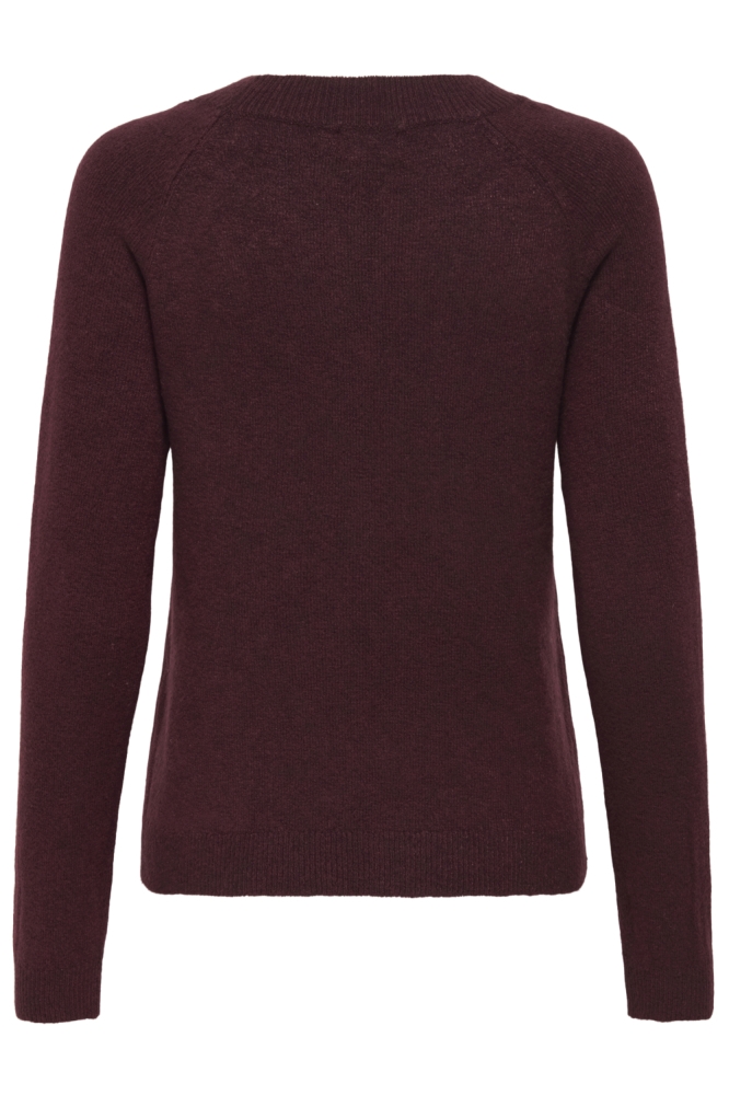 ONLRICA LIFE L/S PULLOVER KNT NOOS 15204279 ZINFANDEL/W. MELAMGE